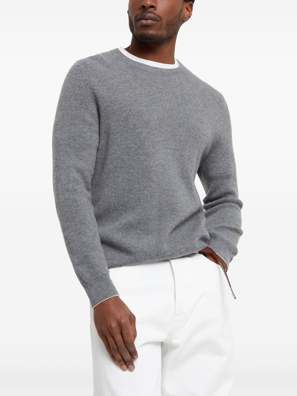 Brunello Cucinelli ribbed-knit cashmere jumper Men