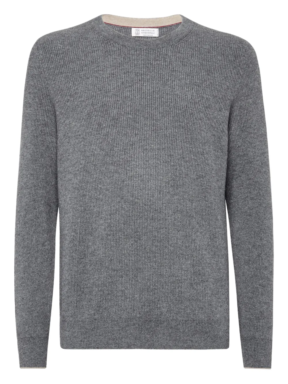 Brunello Cucinelli ribbed-knit cashmere jumper | Grey | Image 1