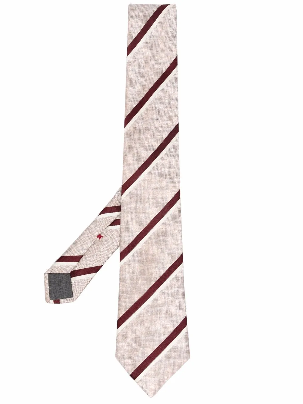 Brunello Cucinelli striped silk tie | Neutrals | Image 1