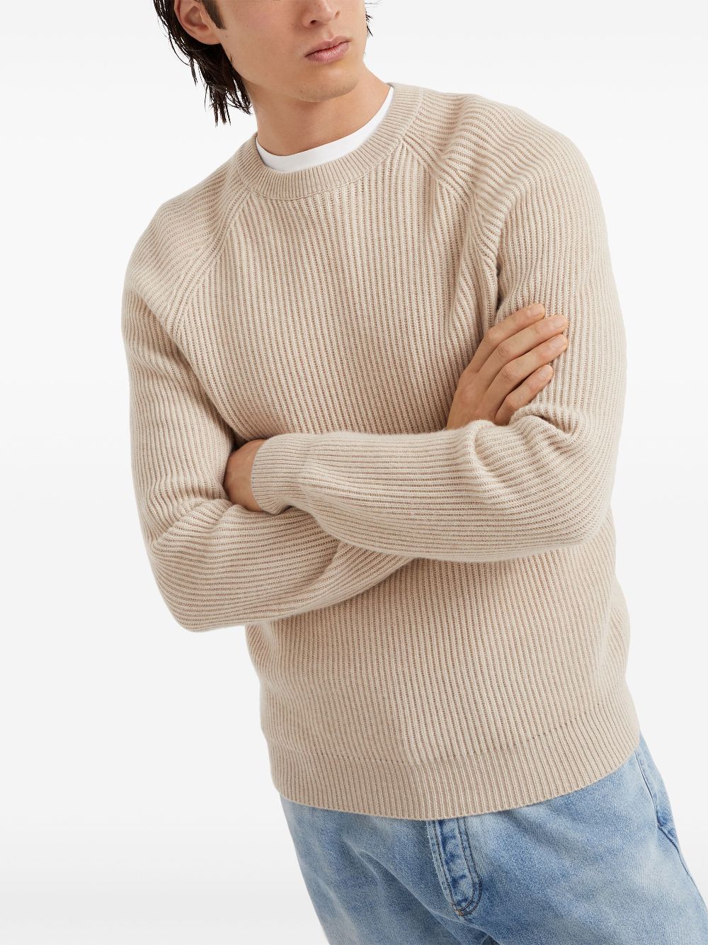 Brunello Cucinelli ribbed-knit cashmere jumper Men