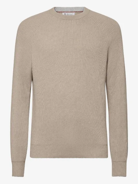 Brunello Cucinelli pull en maille nervurée