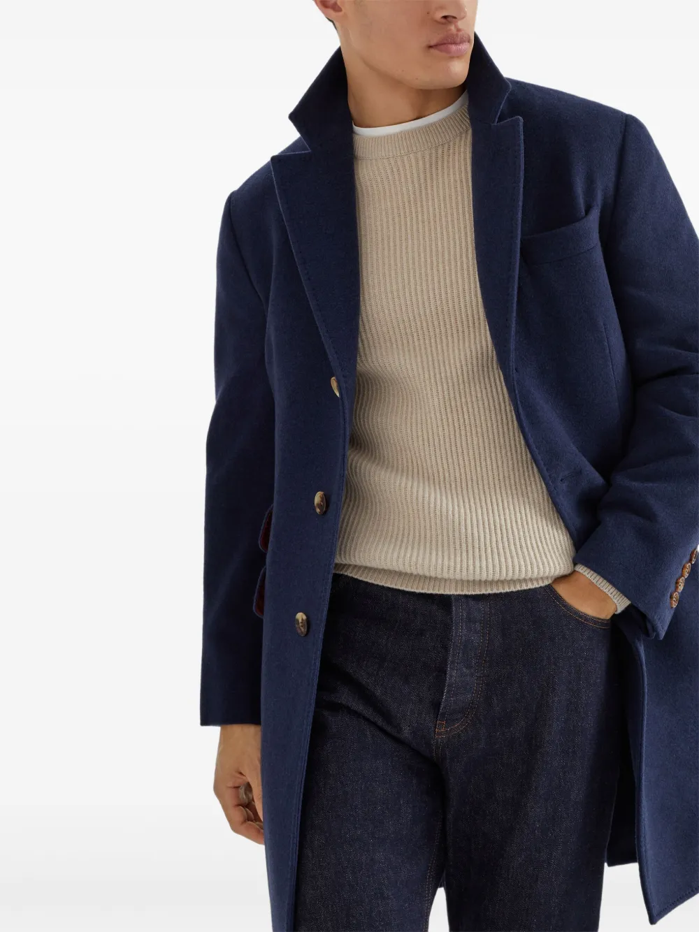  Brunello Cucinelli Ribbed-knit Cashmere Jumper - Neutrals 