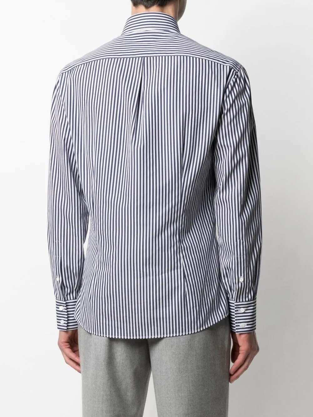 Brunello Cucinelli Gestreept overhemd Blauw