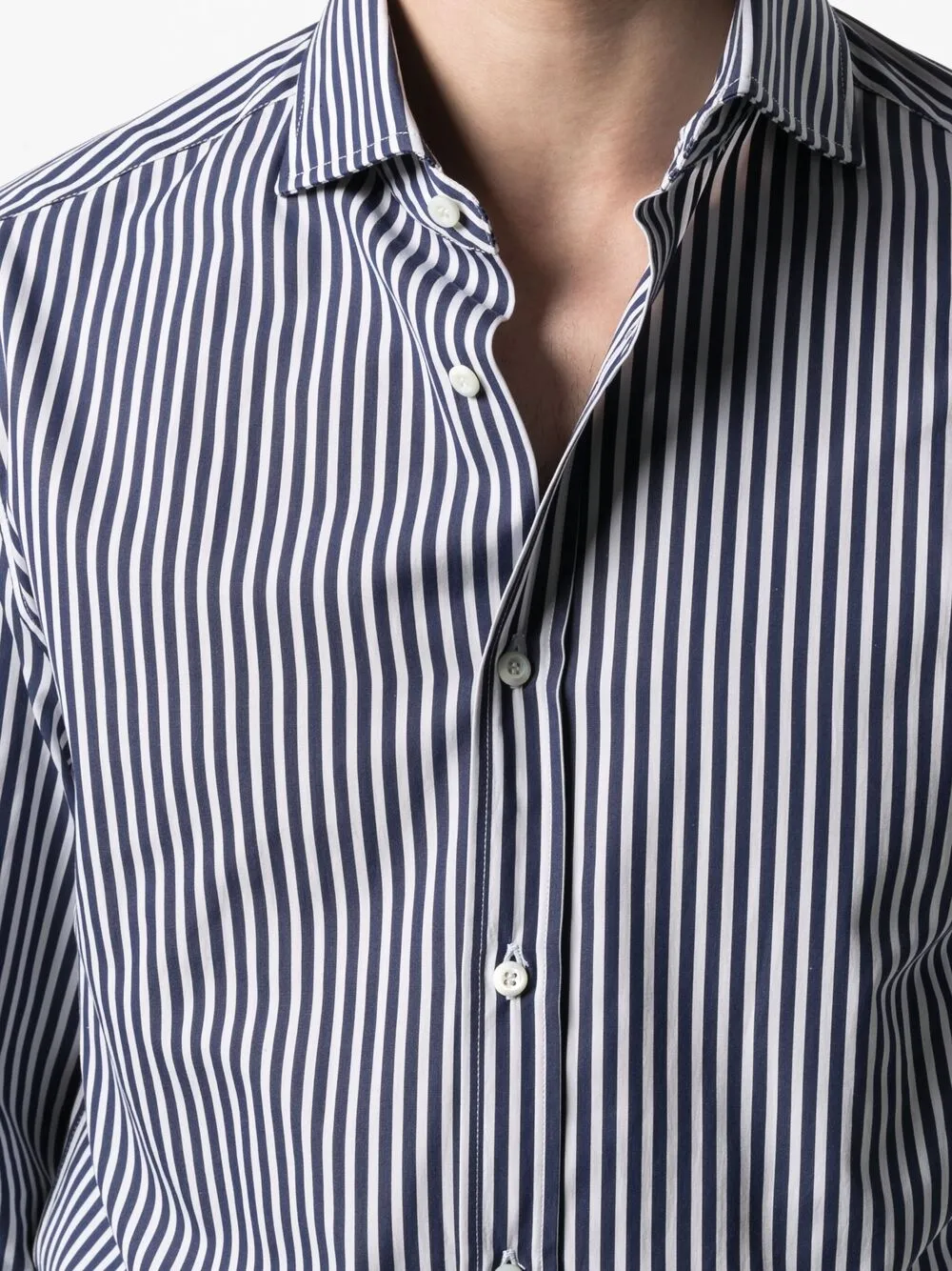 Brunello Cucinelli Gestreept overhemd Blauw