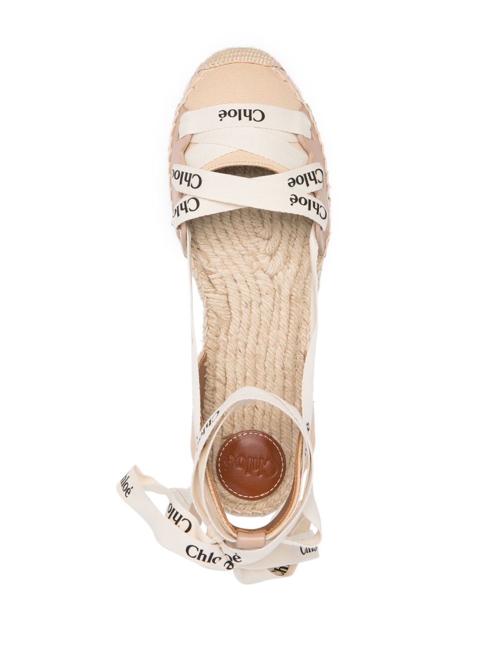 фото Chloé эспадрильи lauren со шнуровкой