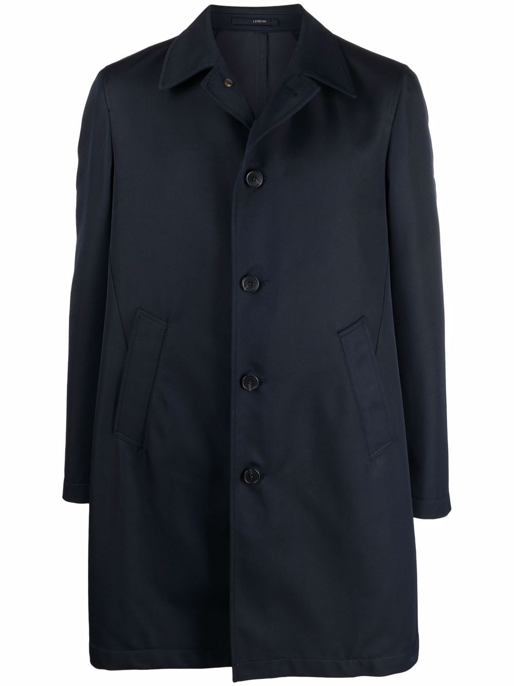 Lardini Single-breasted Tailored Coat In Blue