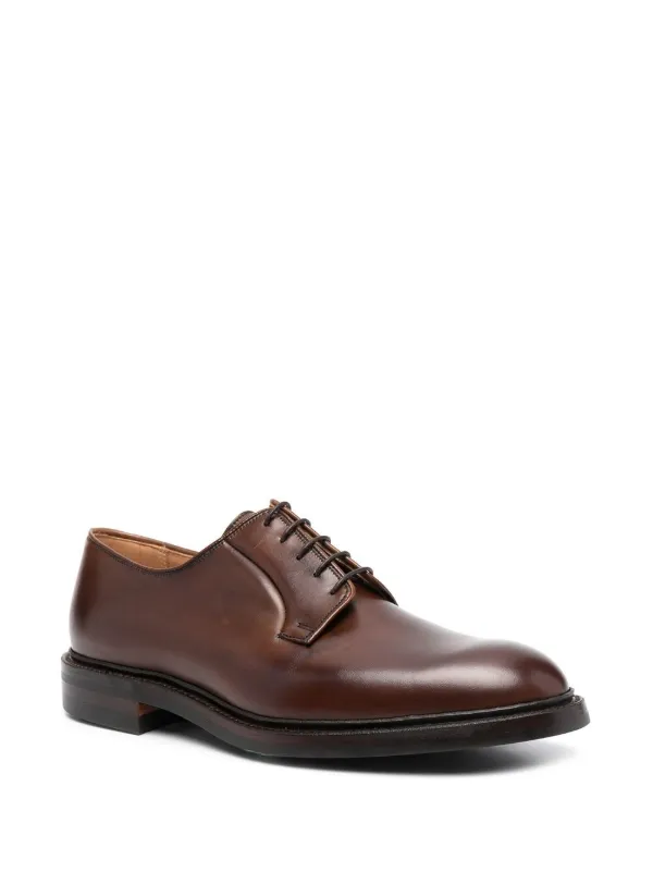 Crockett Jones Lanark Leather Derby Shoes Brown FARFETCH IN