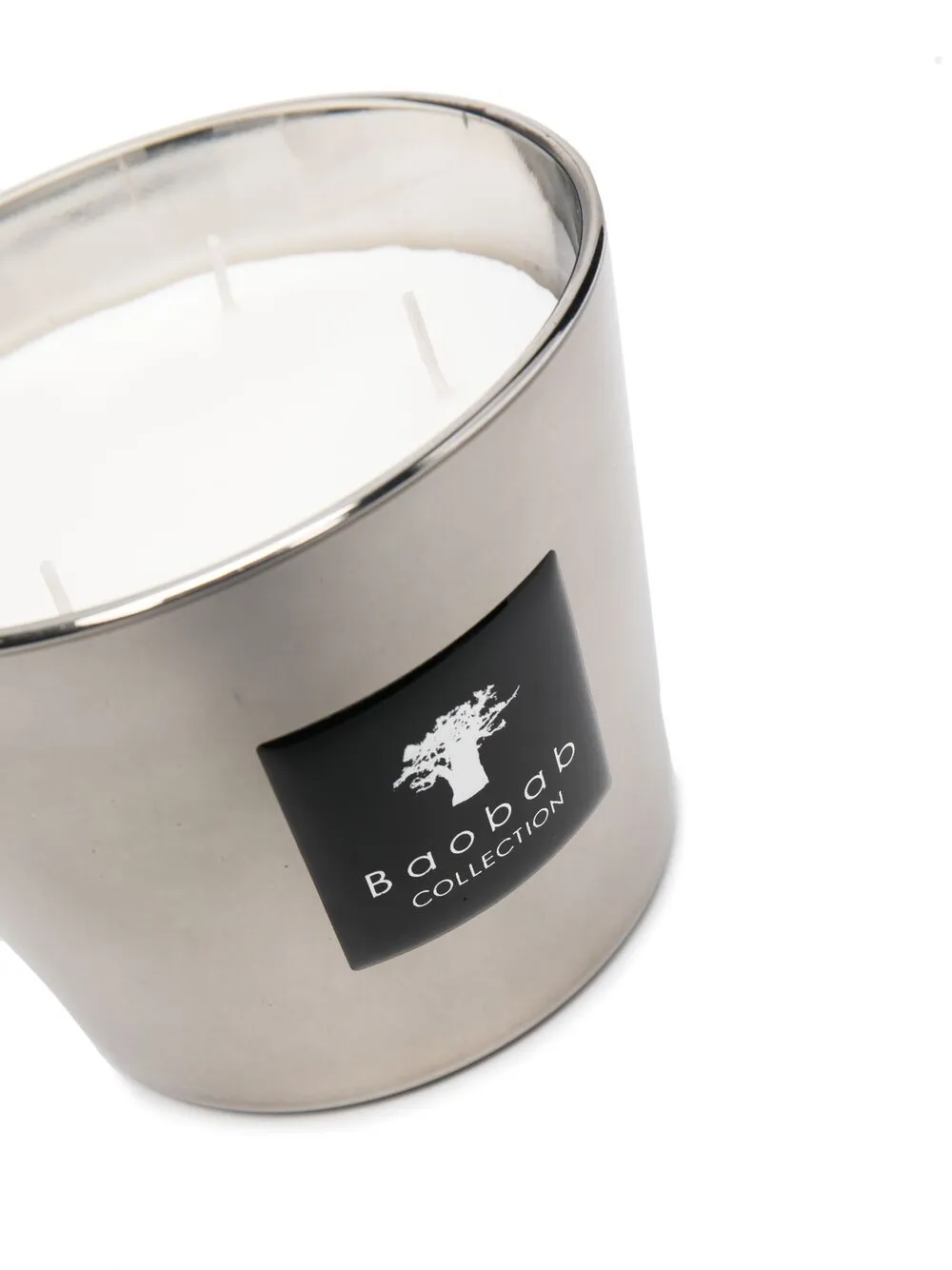 Shop Baobab Collection Platinum Max 10 Scented Candle In Silver