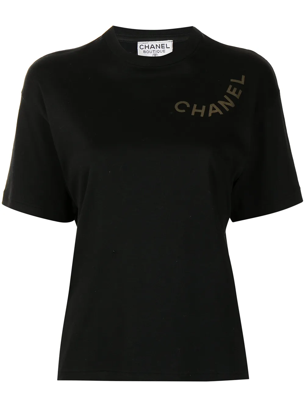 CHANEL Pre-Owned 1990s Logo Print T-shirt - Farfetch