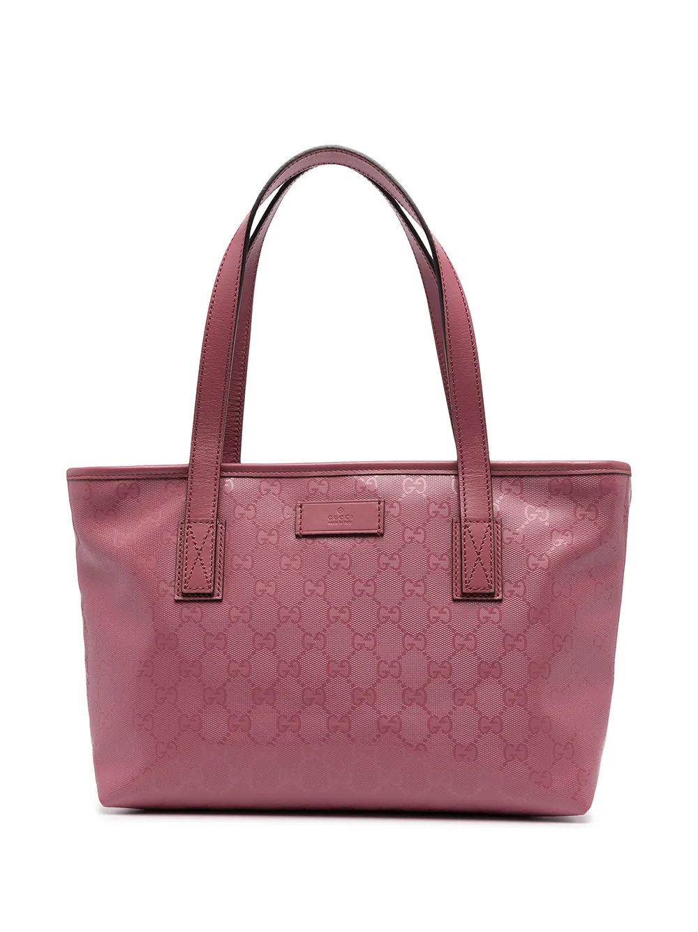 Pre-owned Gucci 2000s Gg Pattern Tote Bag In Pink