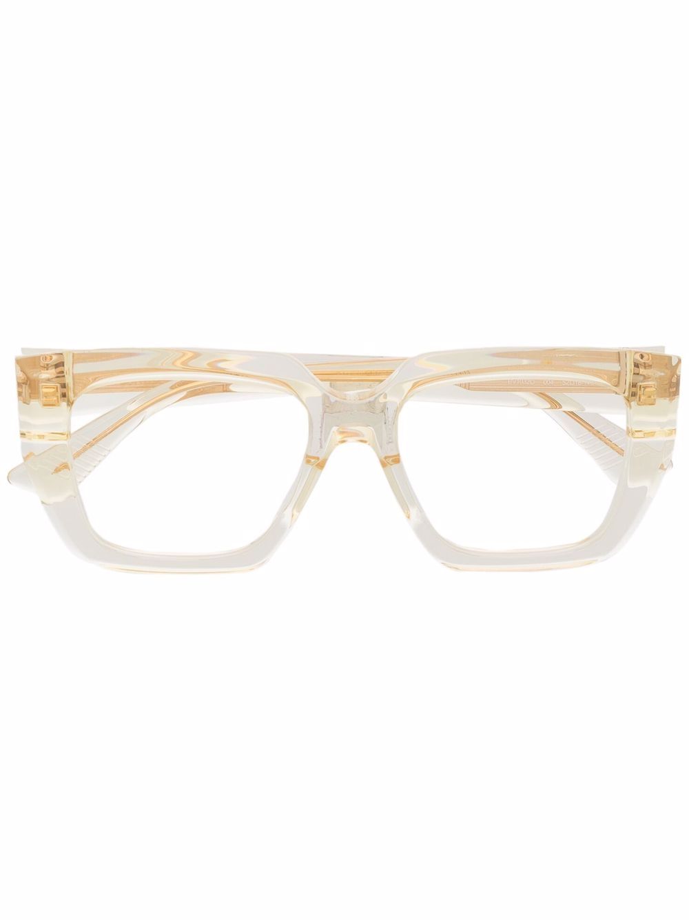 фото Bottega veneta eyewear очки в прозрачной прямоугольной оправе