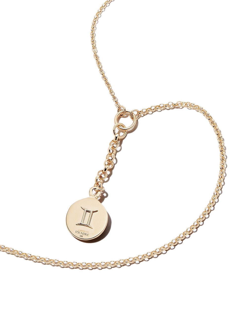 фото Foundrae 18kt yellow gold gemini pendant necklace