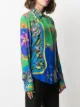 Versace panelled starfish-print shirt