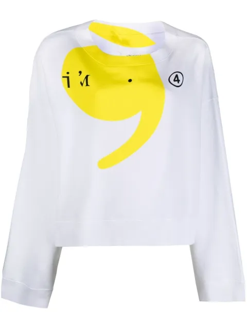 Maison Margiela sudadera con logo estampado