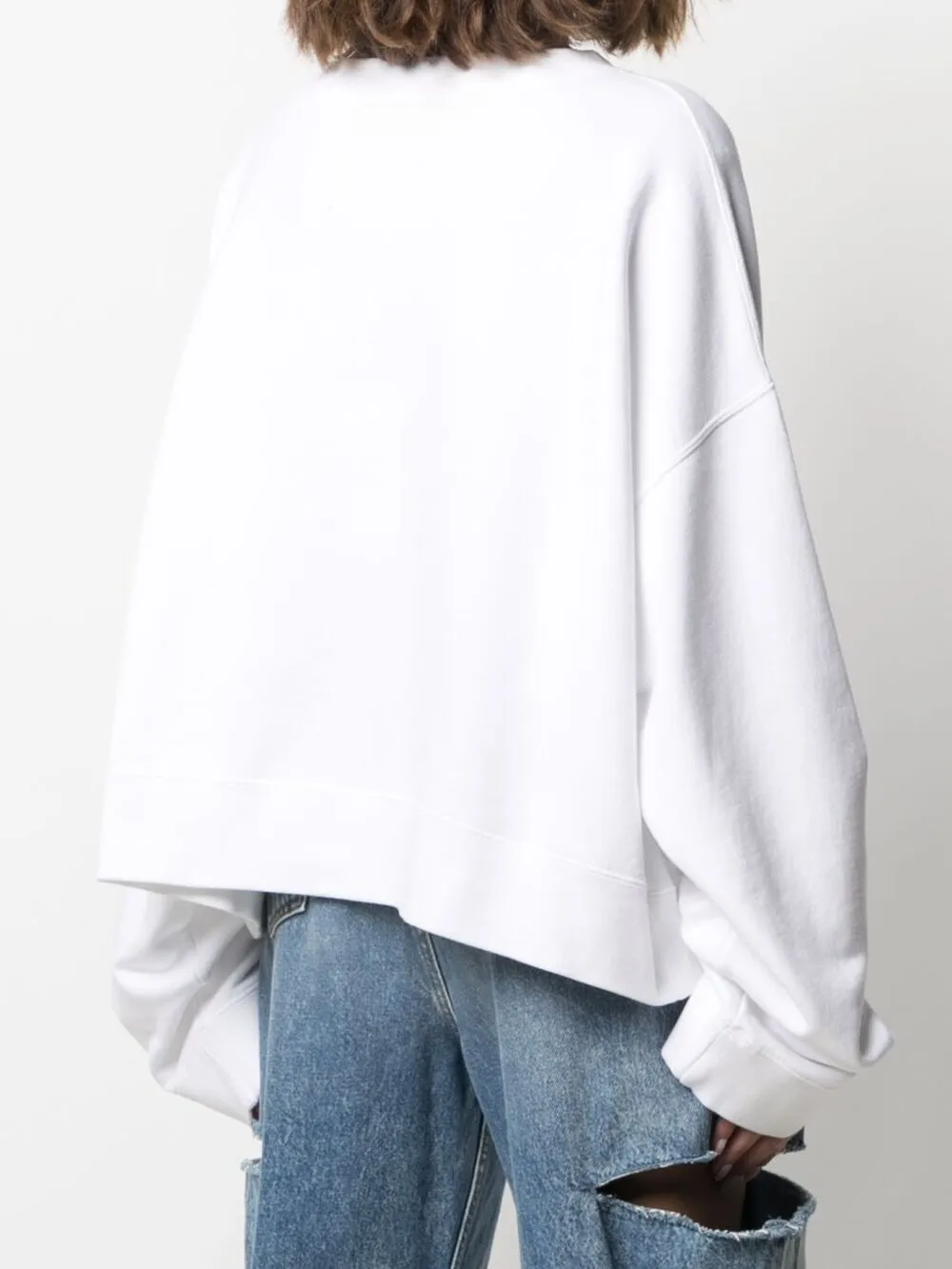 Shop Maison Margiela Apostrophe Logo-print Sweatshirt In White