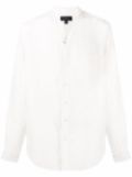 Sease band-collar linen shirt - White