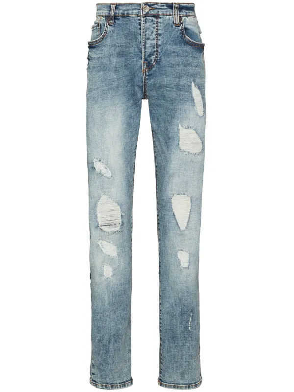 schweizisk boom ru True Religion Distressed Ripped slim-fit Jeans - Farfetch