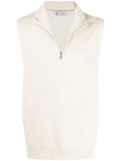 Brunello Cucinelli ribbed-knit cashmere vest