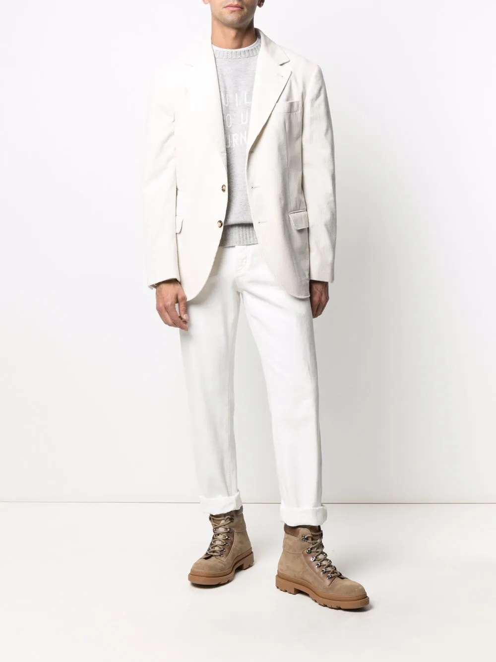Brunello Cucinelli single-breasted cotton blazer | Blazers | Image 2
