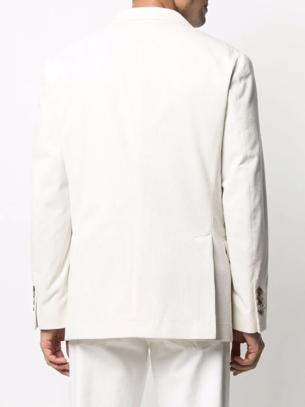 Brunello Cucinelli Blazer met enkele rij knopen Beige