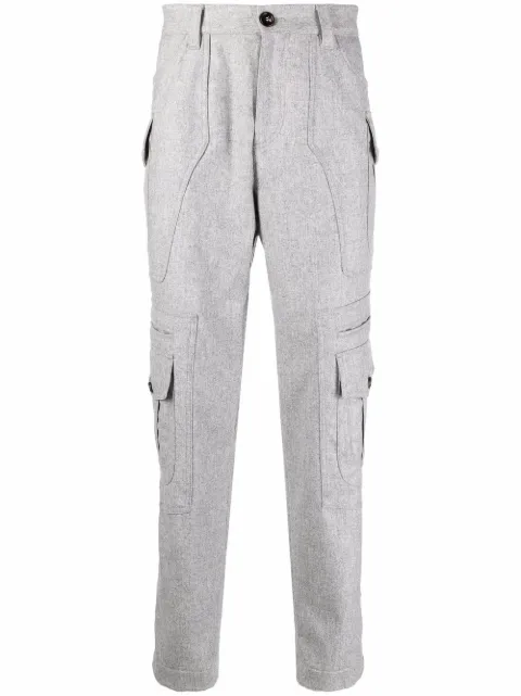 Brunello Cucinelli panelled straight-leg cargo trousers