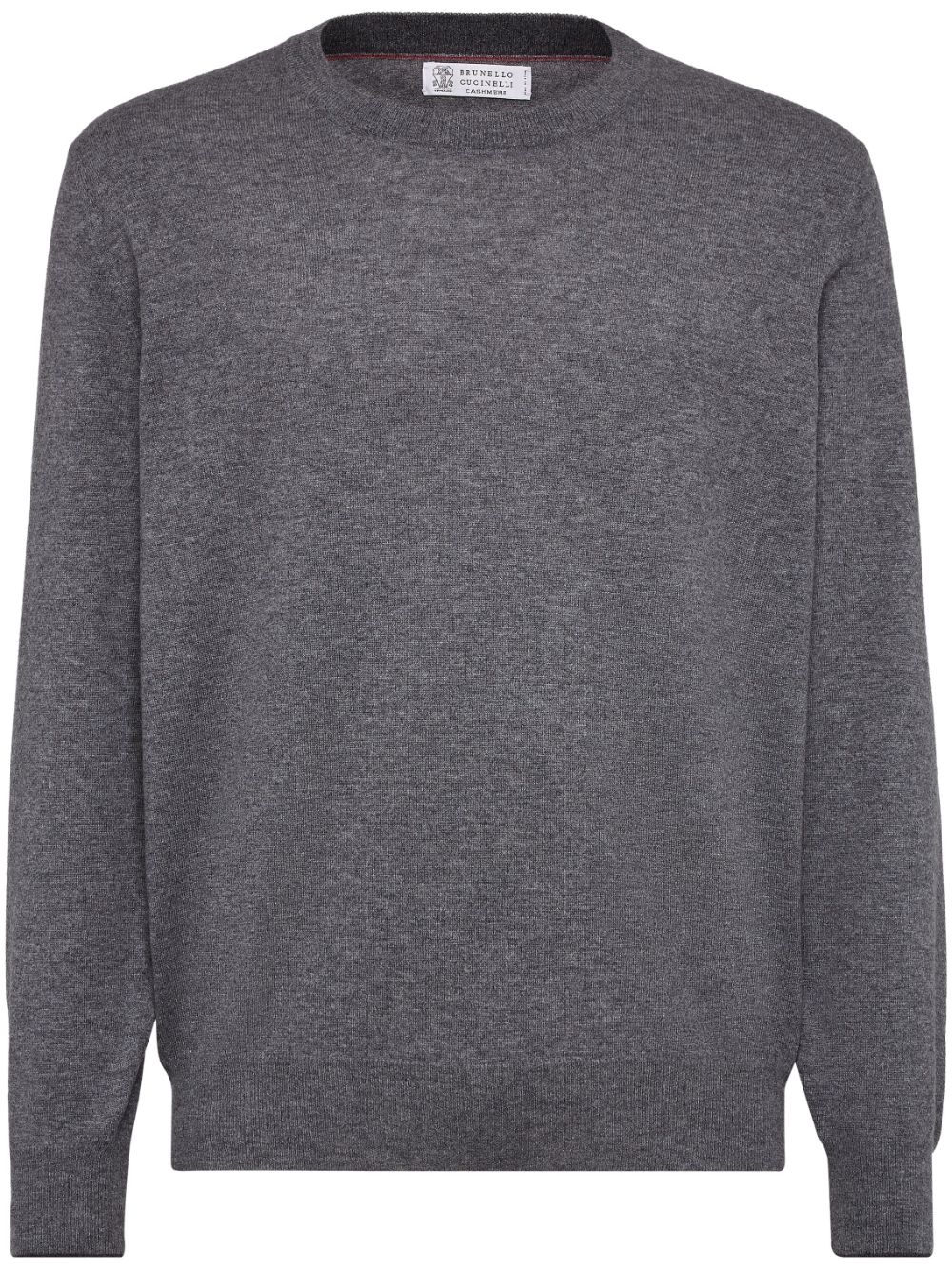 Shop Brunello Cucinelli Long-sleeve Cashmere Jumper In Grau