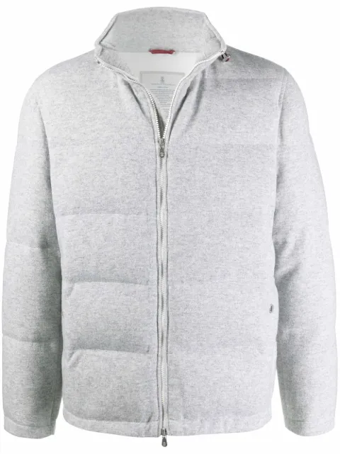 Brunello Cucinelli padded zipped cashmere jacket