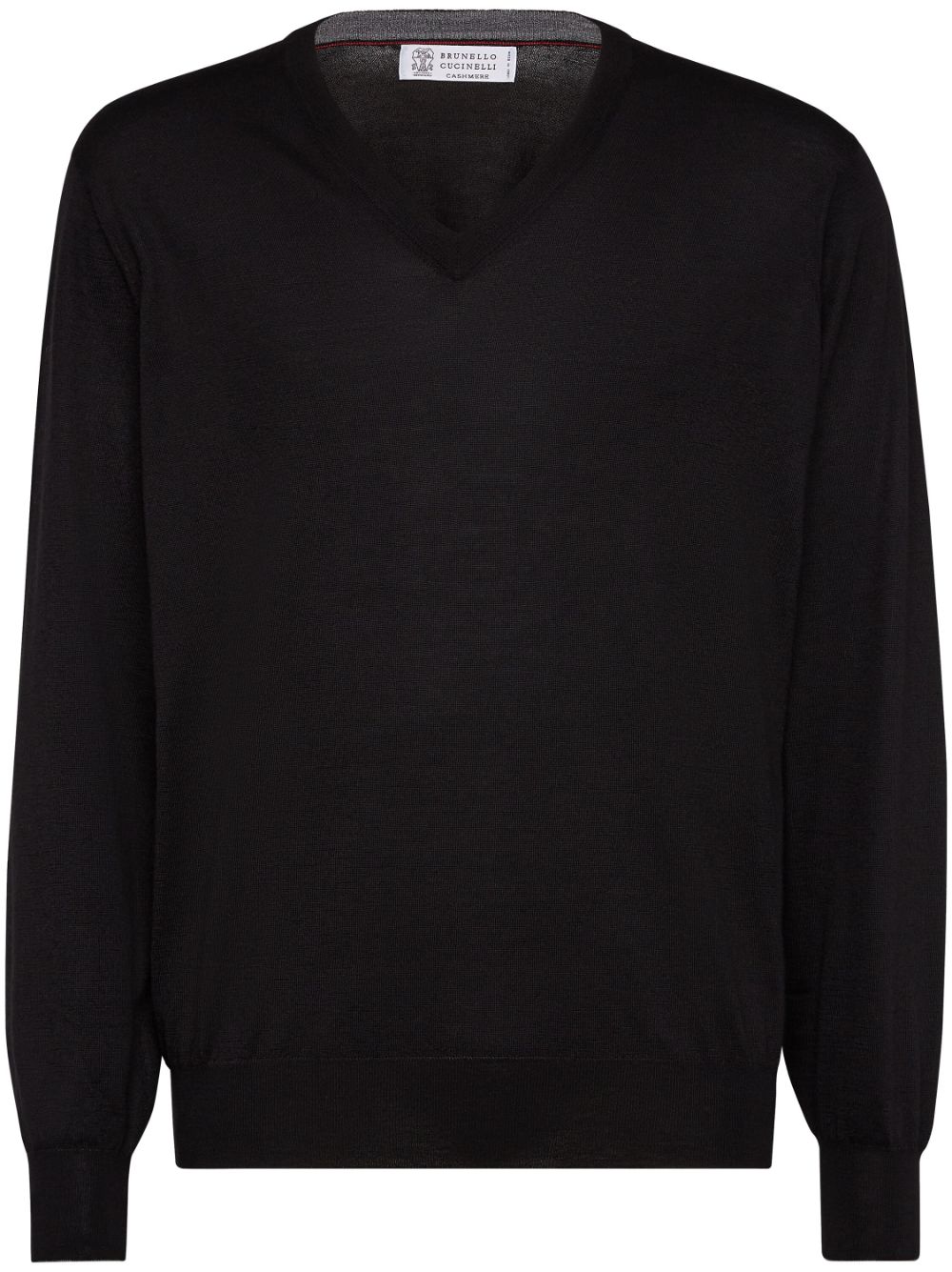 Shop Brunello Cucinelli V-neck Knitted Jumper In Schwarz