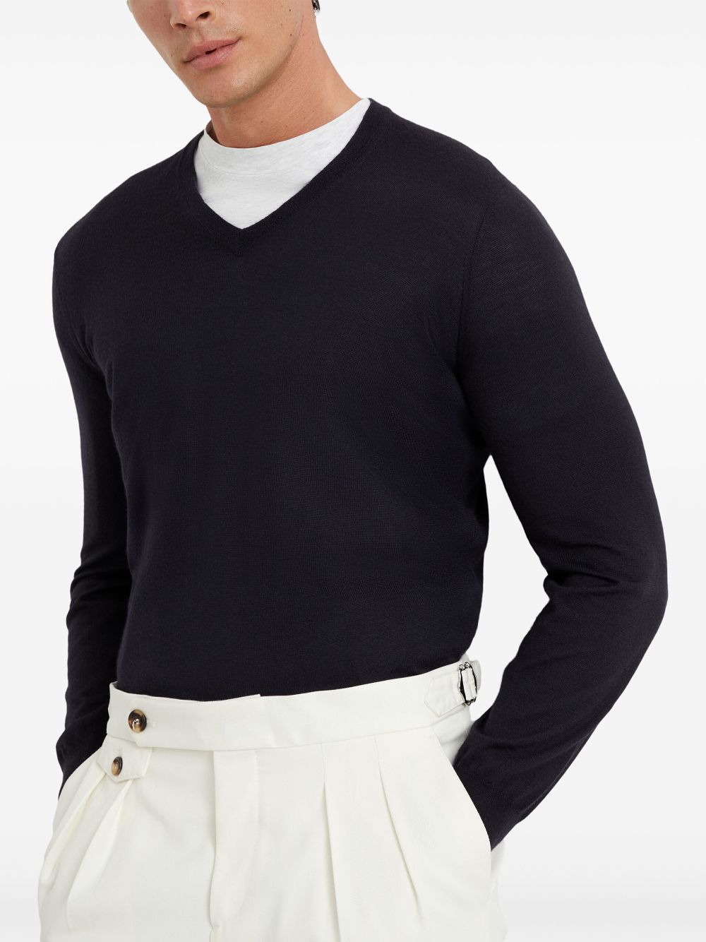 Brunello Cucinelli V-neck knitted jumper Men