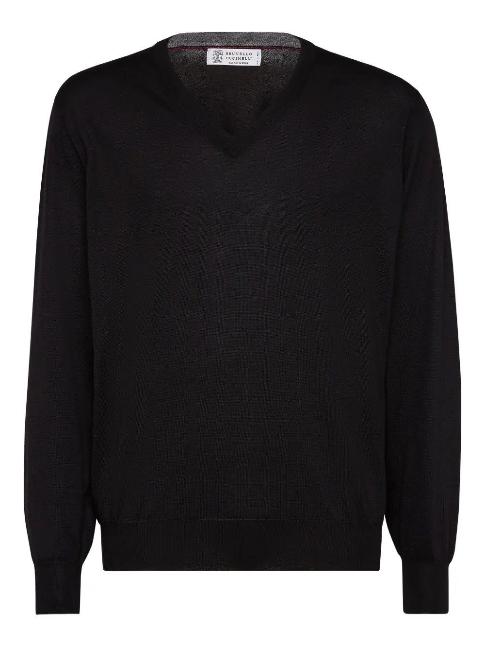 Brunello Cucinelli V-neck knitted jumper | Black | Image 1