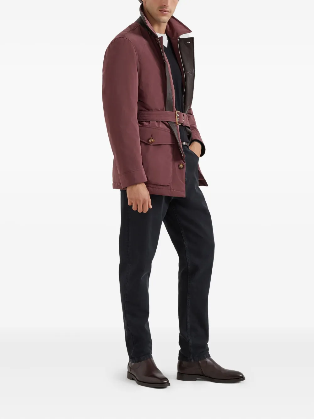 Brunello Cucinelli V-neck knitted jumper | Knitted Sweaters | Image 2