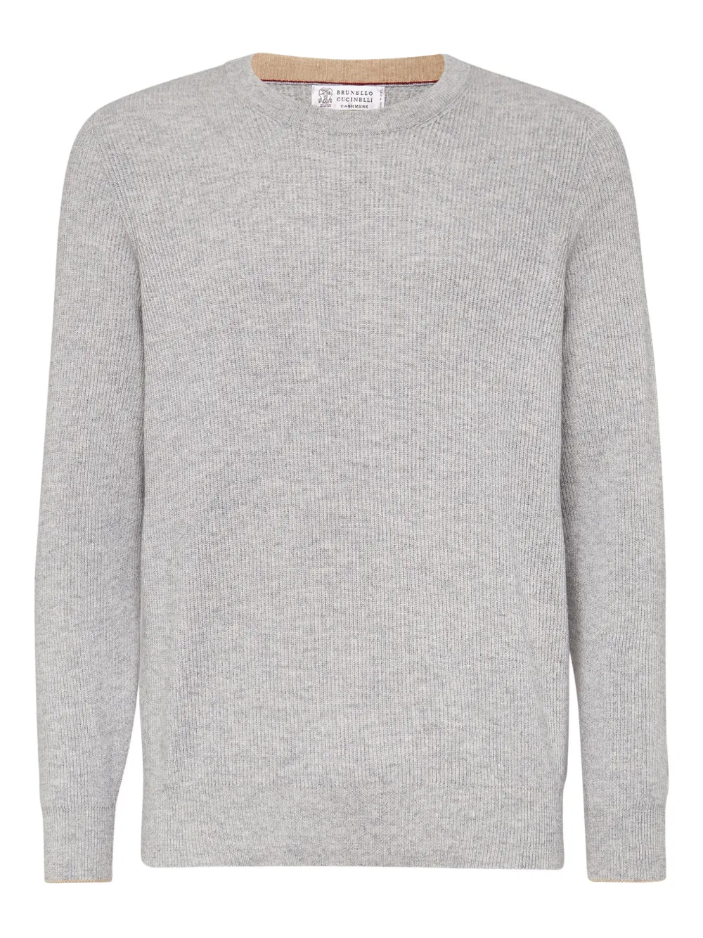Brunello Cucinelli ribbed-knit cashmere jumper | Grey | Image 1