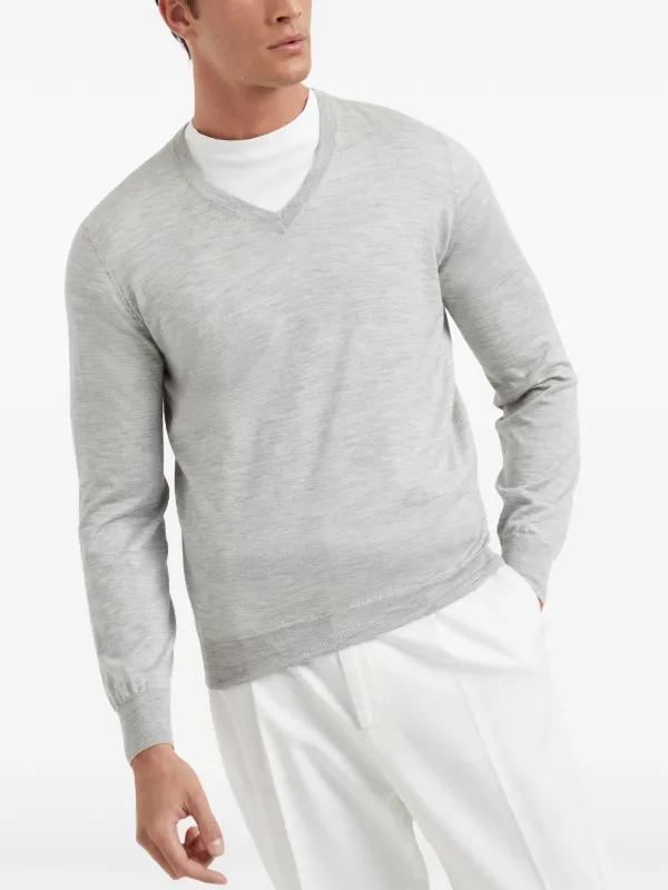 BRUNELLO CUCINELLI Vネック オーバーサイズ ニット