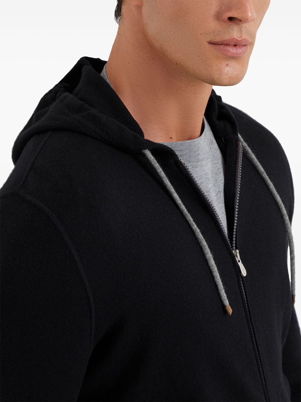 Brunello Cucinelli zip-front cashmere hoodie Men