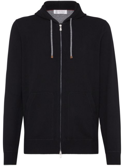 Brunello Cucinelli zip-front cashmere hoodie Men