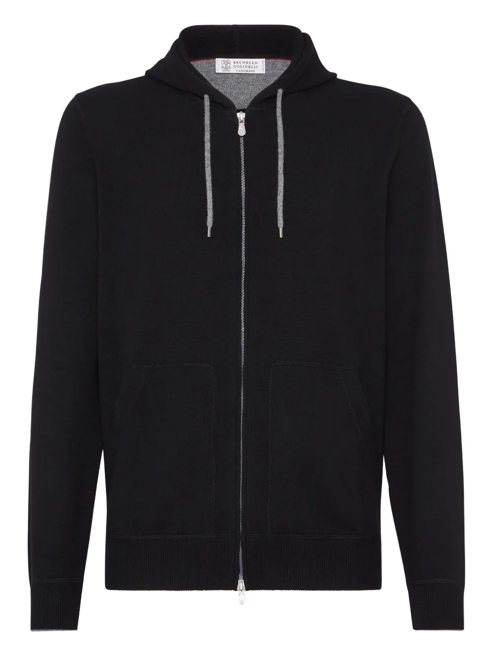 Brunello Cucinelli zip-front cashmere hoodie | Black | Image 1