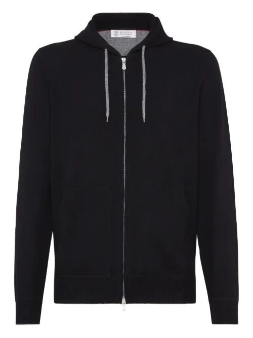 Hoodie en cachemire à fermeture zippée - Brunello Cucinelli - Modalova