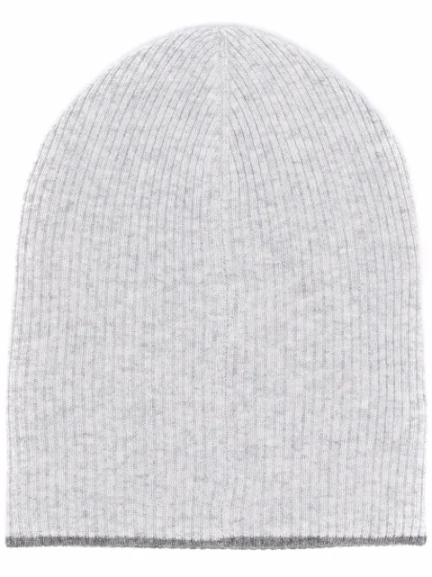Brunello Cucinelli gorro de cachemira tejido de canalé
