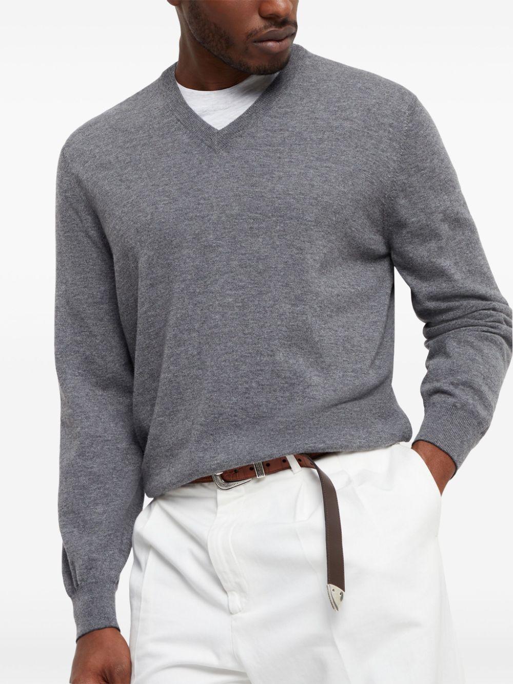 Brunello Cucinelli V-neck cashmere jumper Men