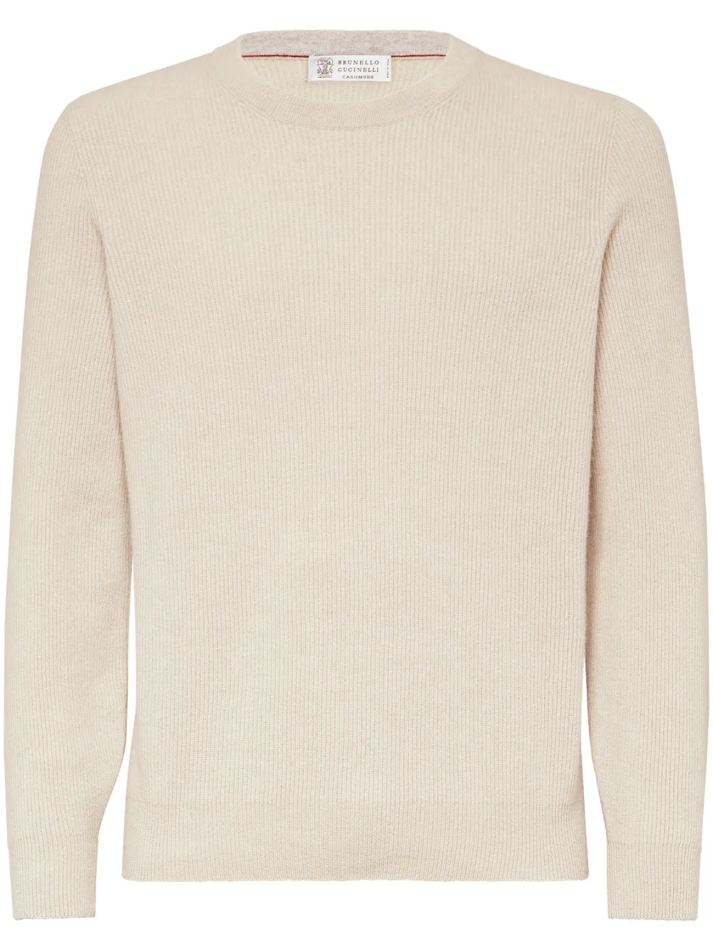Brunello Cucinelli Crewneck Cashmere Jumper In Nude