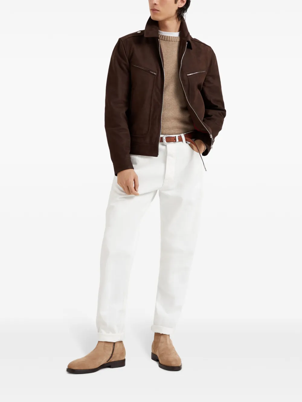 Brunello Cucinelli crewneck cashmere jumper - Neutrals