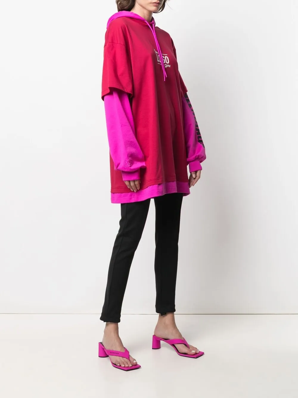 Balenciaga Oversized hoodie Rood