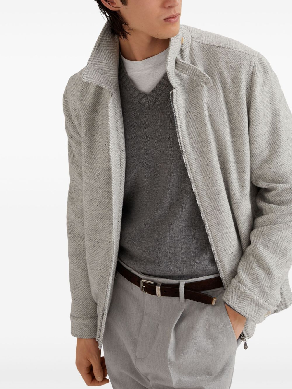 Brunello Cucinelli V-neck cashmere jumper Men