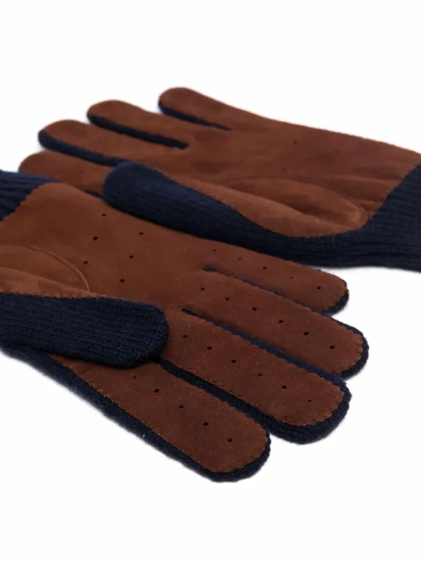 ブルネロクチネリ BRUNELLO CUCINELLI 手袋 メンズ グローブ  M2293118 0002 CU715 Brunello Cucinelli Perforated Cashmere Gloves | Blue | FARFETCH