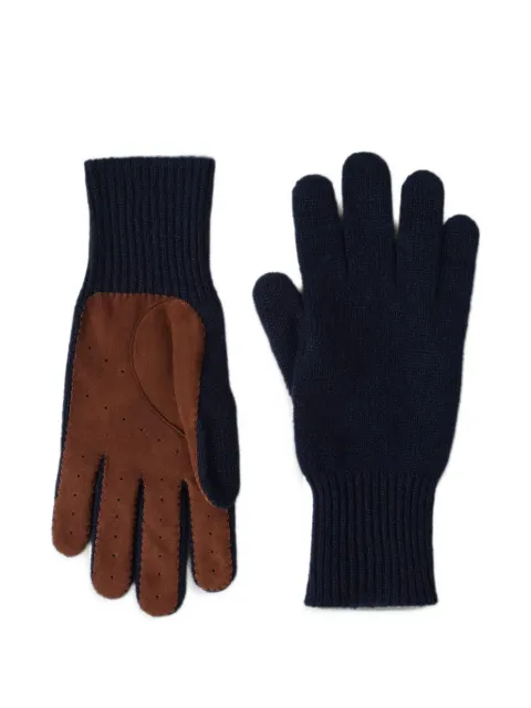 Brunello Cucinelli قفازات كشمير بثقوب