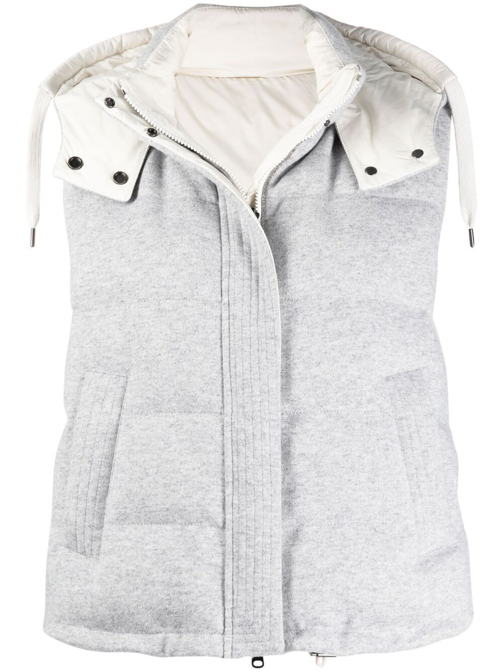 hooded padded gilet