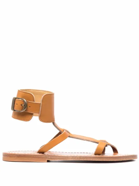 K. Jacques Caravelle leather flat sandals