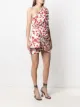 Saint Laurent cherry print one-shoulder dress