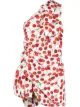 Image 1 of Saint Laurent cherry print one-shoulder dress