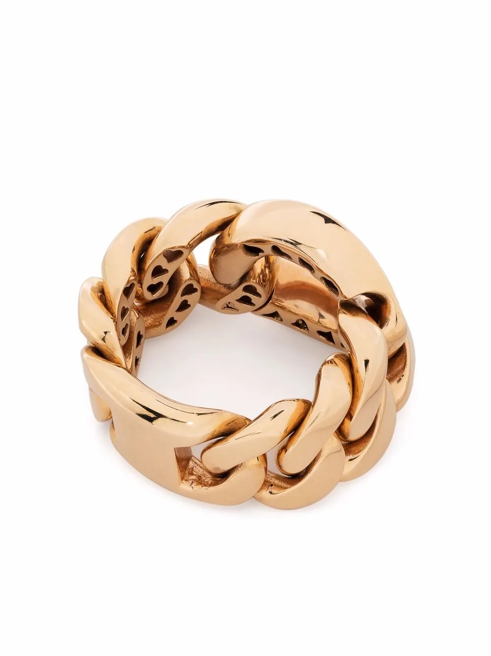 Tirisi Anello in oro rosa 18 carati con diamanti e catena in maglia barbazzale | Alta gioielleria | Image 4